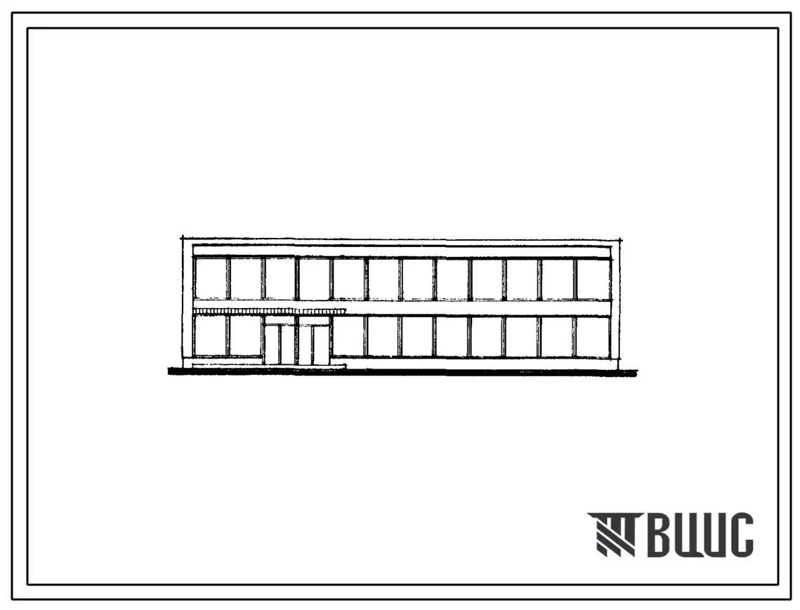 Типовой проект 2Ли-07-1/67 Магазин на 12 рабочих мест. III вариант. Продмаг и кафе-столовая.