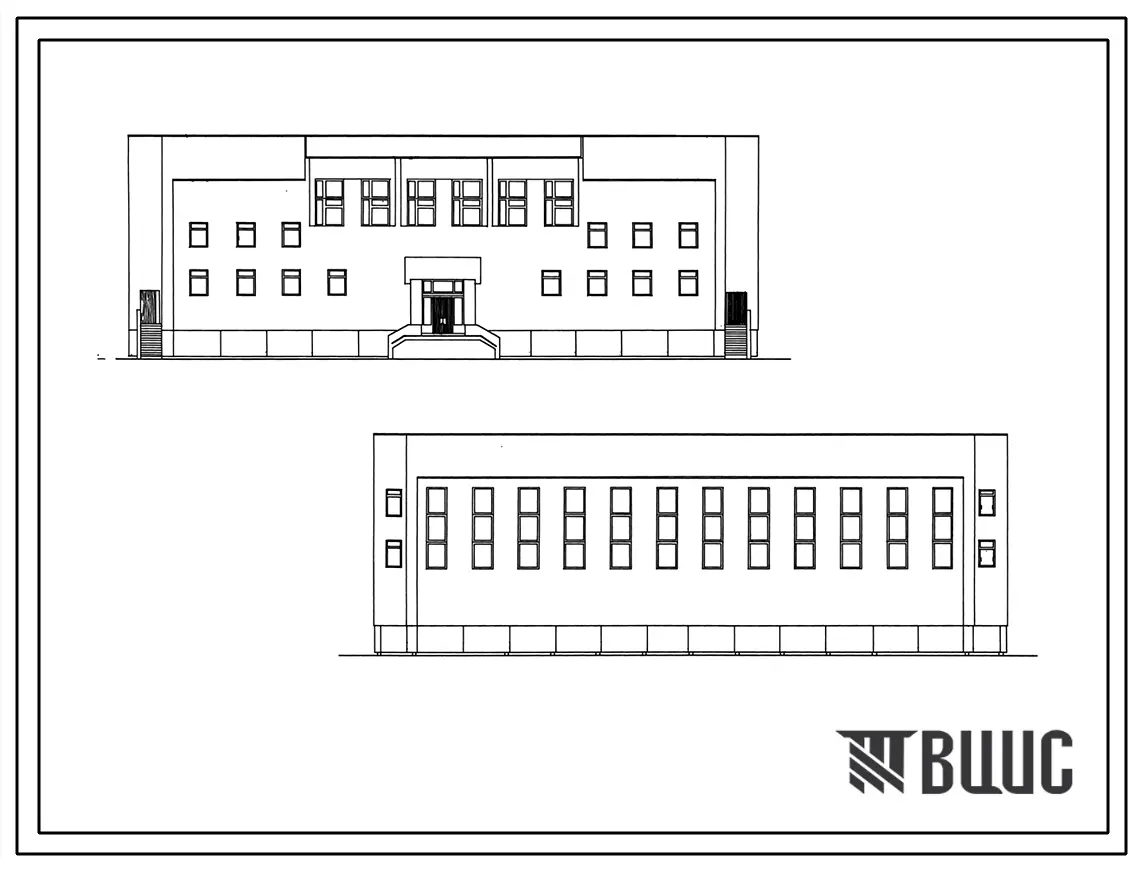 Типовой проект 294-2-76м.85 Физкультурно-спортивный корпус с залом (ареной) 30х18м. Грунты вечномерзлые, используемые по принципу I. Здание трехэтажное. Стены из кирпича.