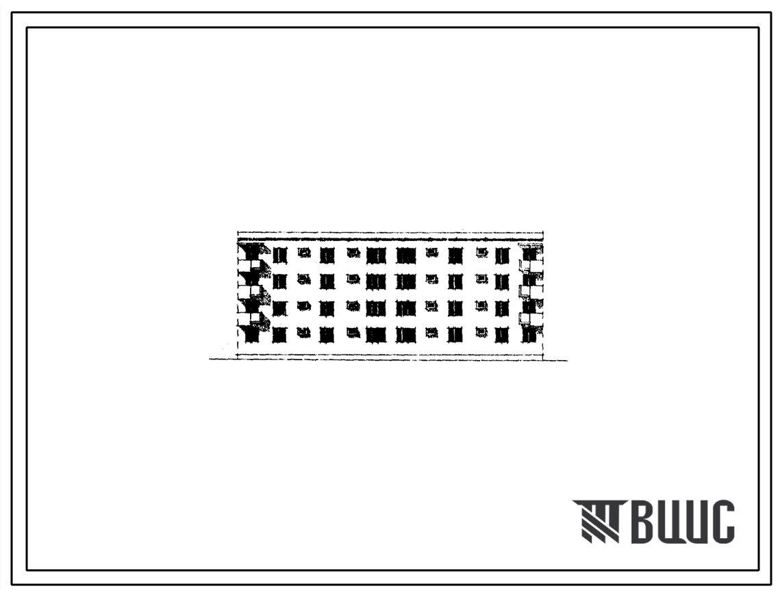 Типовой проект 77-054сп/1 Блок-секция четырехэтажного жилого дома на 16 квартир (трехкомнатных 3Б-8, четырехкомнатных 4Б-8).