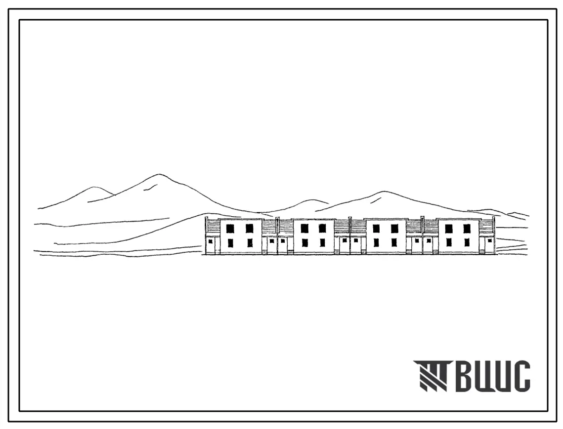 Типовой проект 142-051-13с тип 1 Двухэтажный 8-квартирный жилой дом с 3-4 комнатными квартирами.