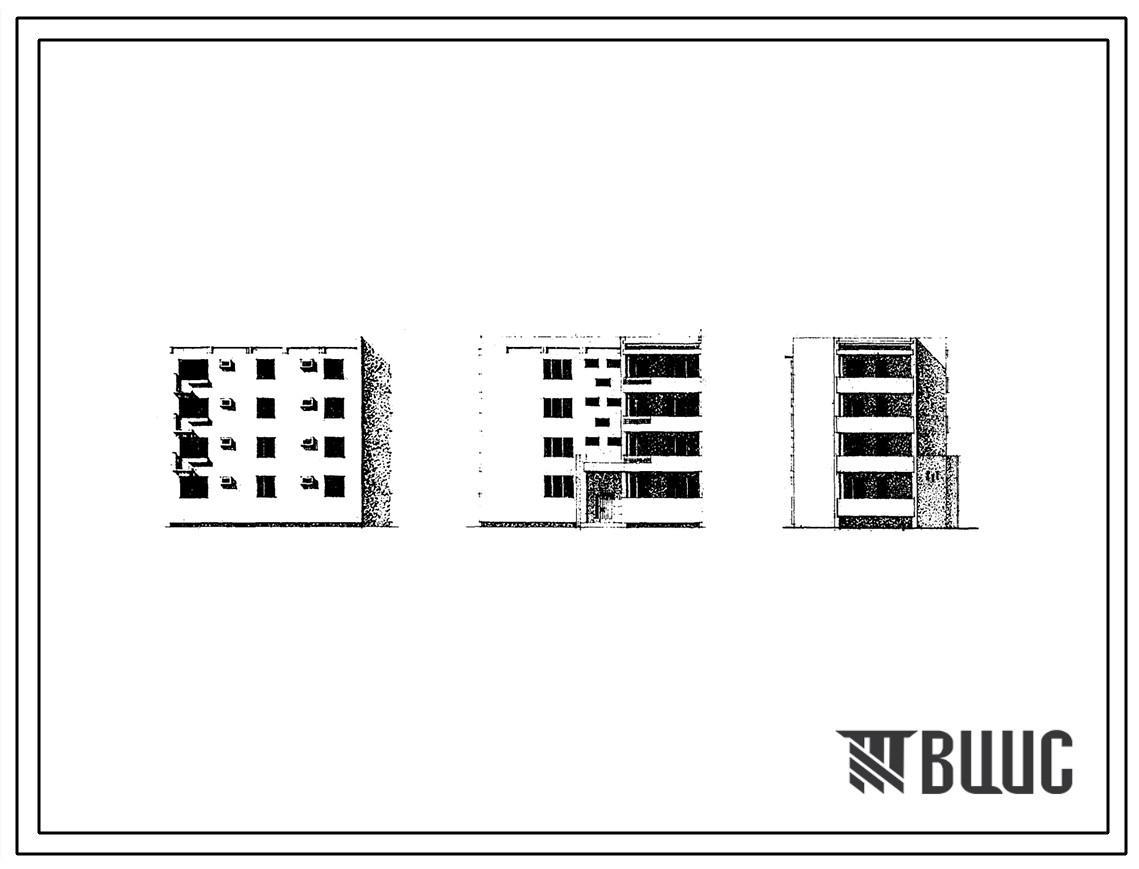 Типовой проект 77-035сп Четырехэтажная блок-секция торцевая правая на 8 квартир (двухкомнатных 2Б-4, трехкомнатных 3А-4) для строительства в4А и 4Г климатических подрайонах, с сейсмичностью 9 и 8 баллов на грунтах 2 типа просадочности.