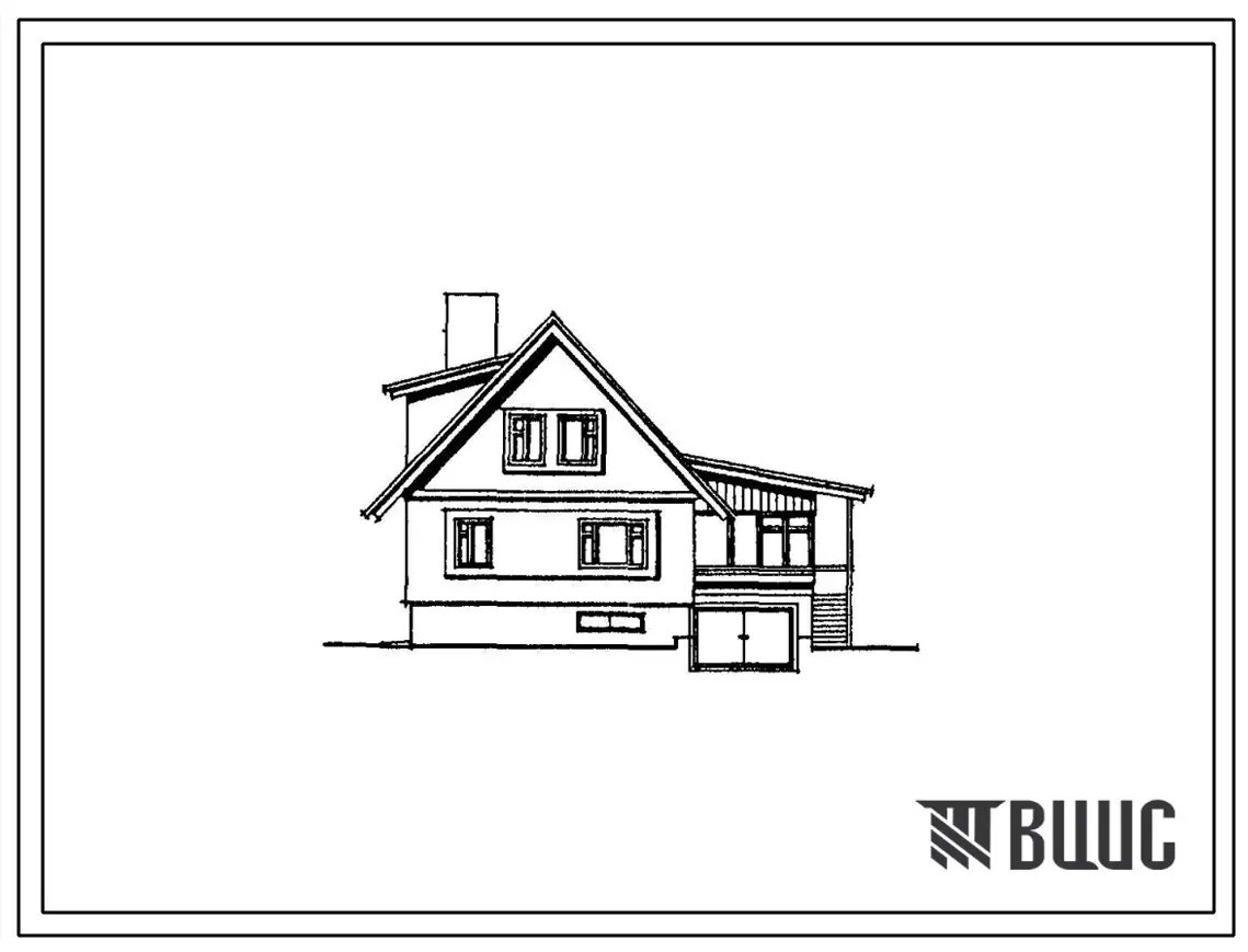 Типовой проект 144-000-360.85 Дом с пятикомнатной квартирой с вспомогательными помещениями в цокольном этаже. Общая площадь 112 м2 (СТЕНЫ ИЗ КИРПИЧА, Перекрытия железобетонные. Полное инженерное благоустройство.)