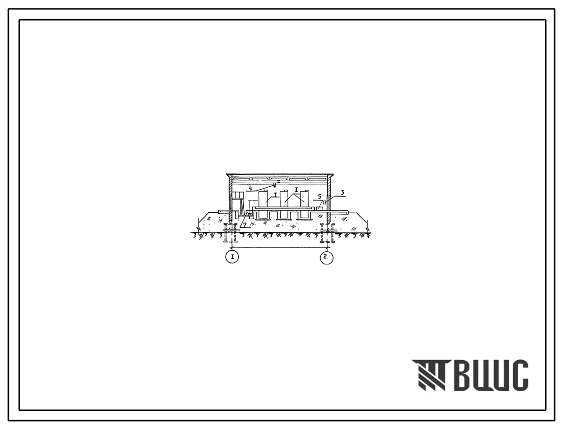 Типовой проект 902-2-58 Здание решеток с тремя механизированными решетками типа РММВ-1000