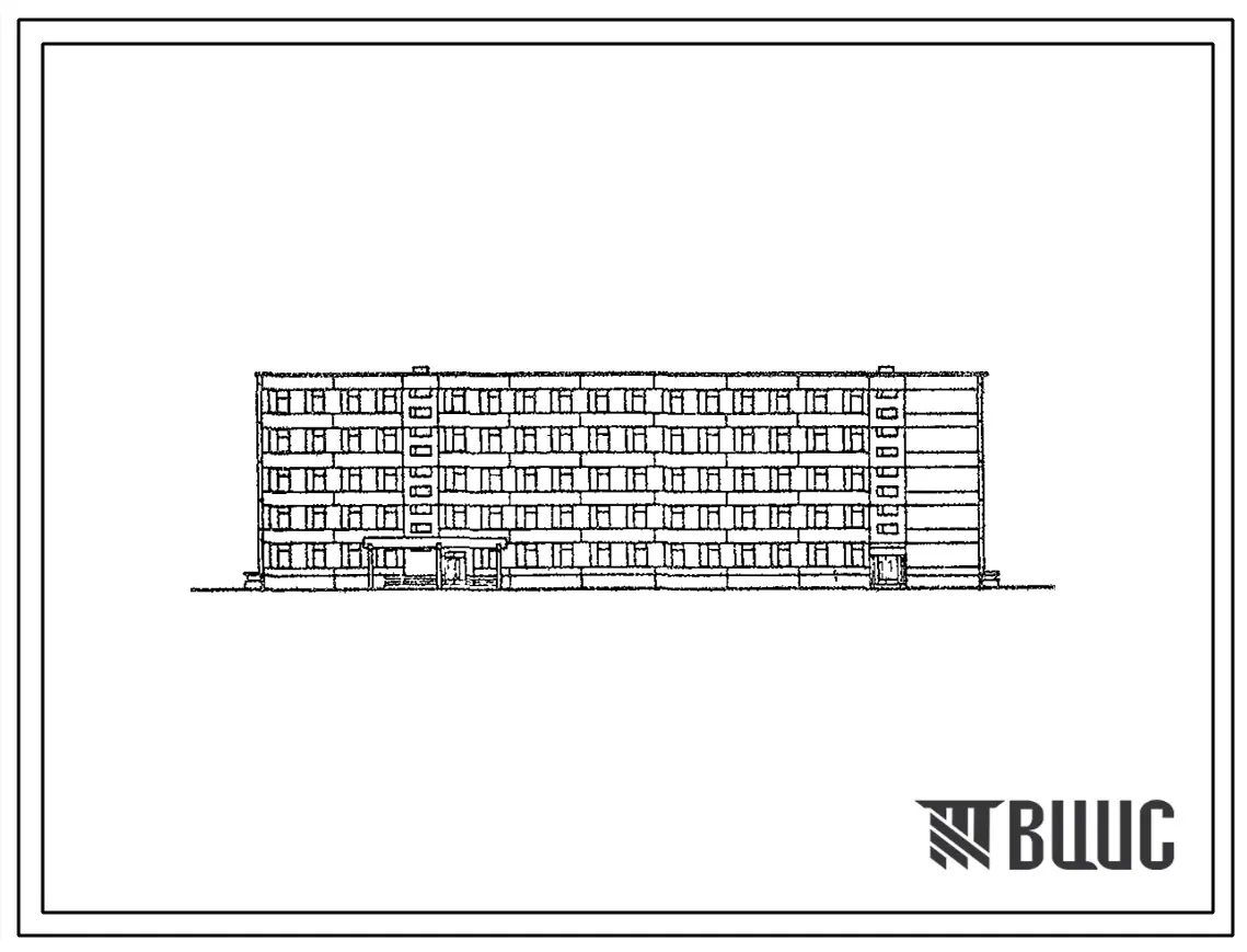 Типовой проект ХФ-81 (03-83-135п) Казарма солдатская на 500 человек в панельных конструкциях серии 135