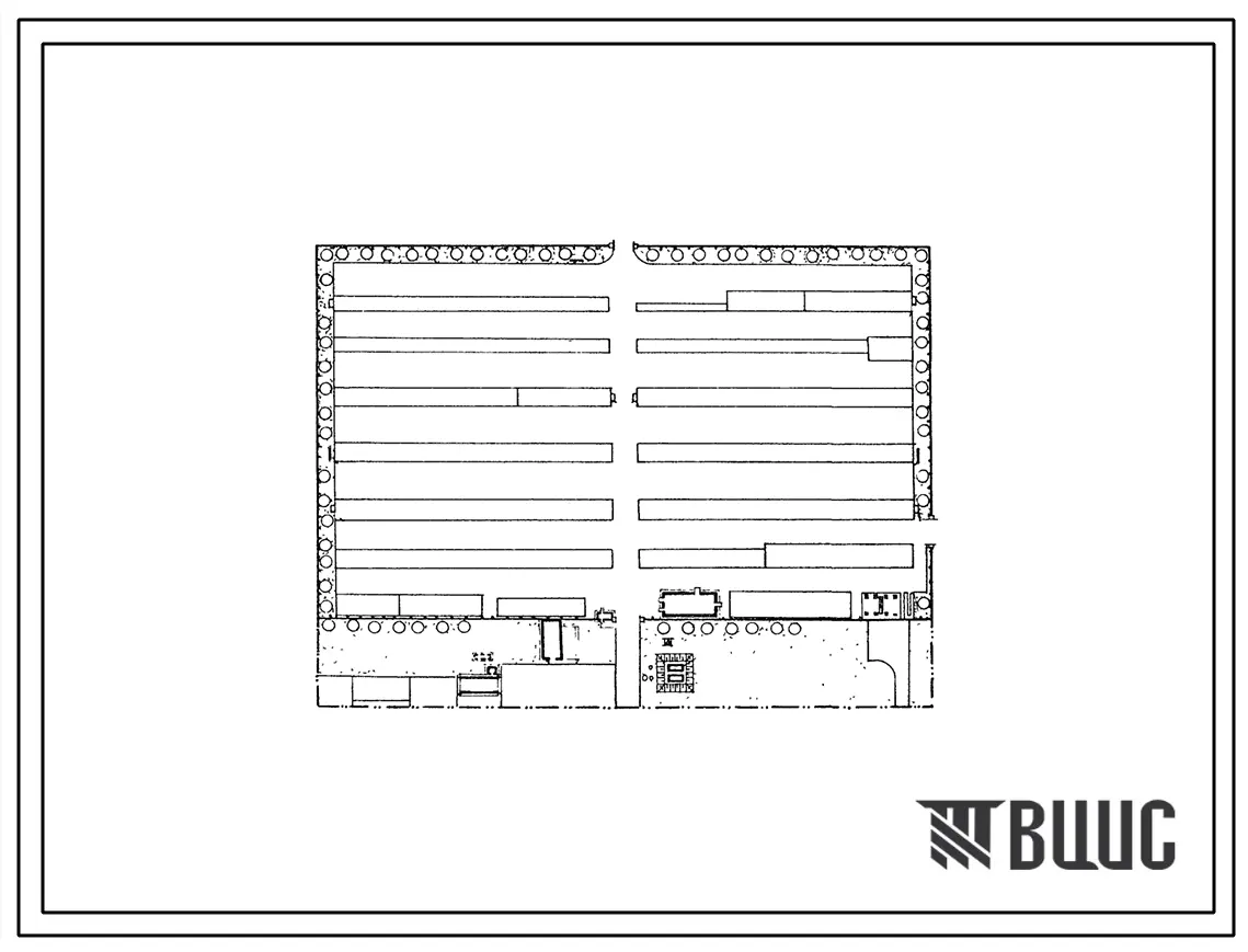 Типовой проект 816-02-27.33.87 Центральные машинные дворы для хозяйств с парком 75, 100, 150, 200 и 250 тракторов (для Северо-Казахстанской зоны)