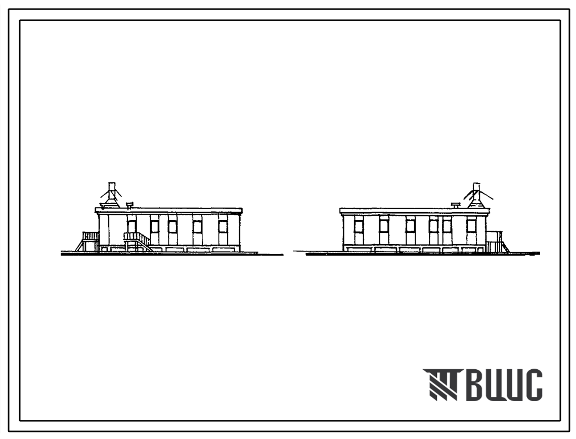 Типовой проект 1с-100-3 Сборный щитовой дом экспедиционных баз на 11 человек