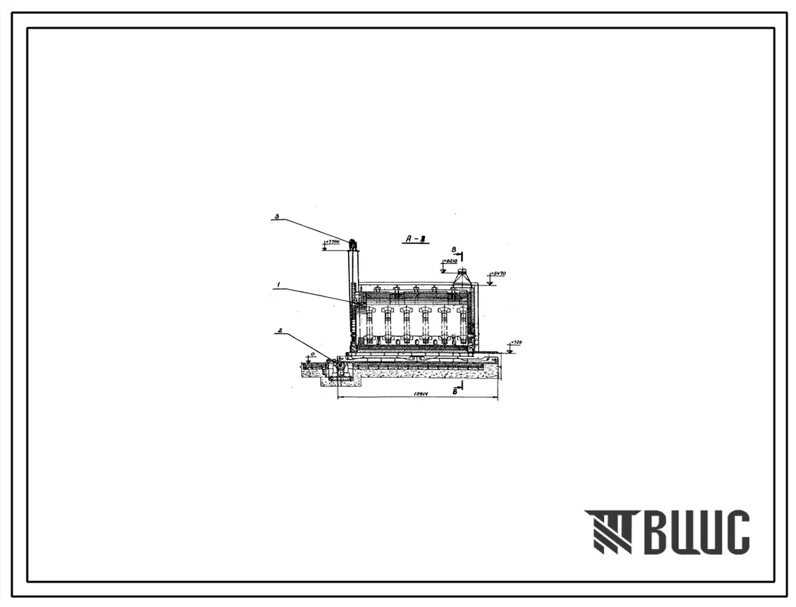 Проект 38773 Печь термическая с выкатным подом размеры пода 3,02х6,8 м, на газе