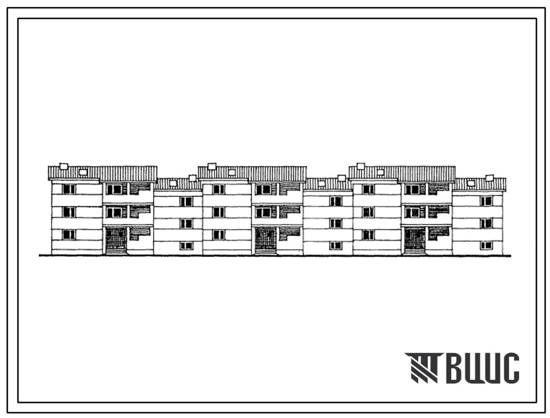 Типовой проект 113-23-48.13.86 Двух-трехэтажный трехсекционный жилой дом на 15 квартир (для строительства в Эстонской ССР)