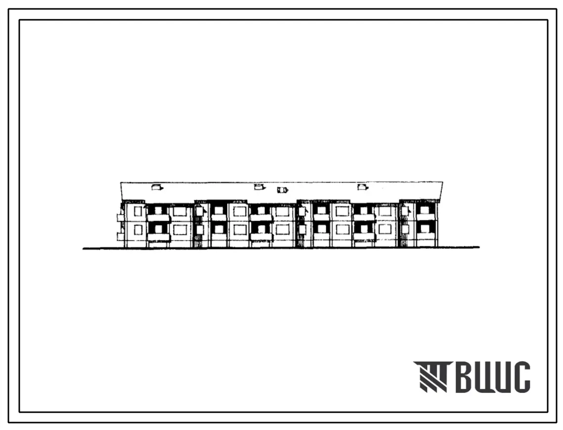 Типовой проект 111-94-63/1 Дом двухэтажный трехсекционный 18-квартирный крупнопанельный (однокомнатных 1Б — 6, двухкомнатных 2Б — 6, трехкомнатных 3Б — 6). Для строительства во II и III климатических районах Украинской ССР.