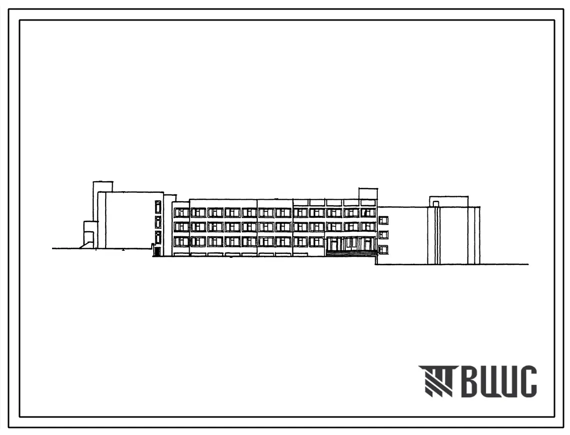 Типовой проект 244-4-62 Спальный корпус на 253 места для турбаз (стены кирпичные). Для строительства в 1В климатическом подрайоне, 2 и 3 климатических районах.