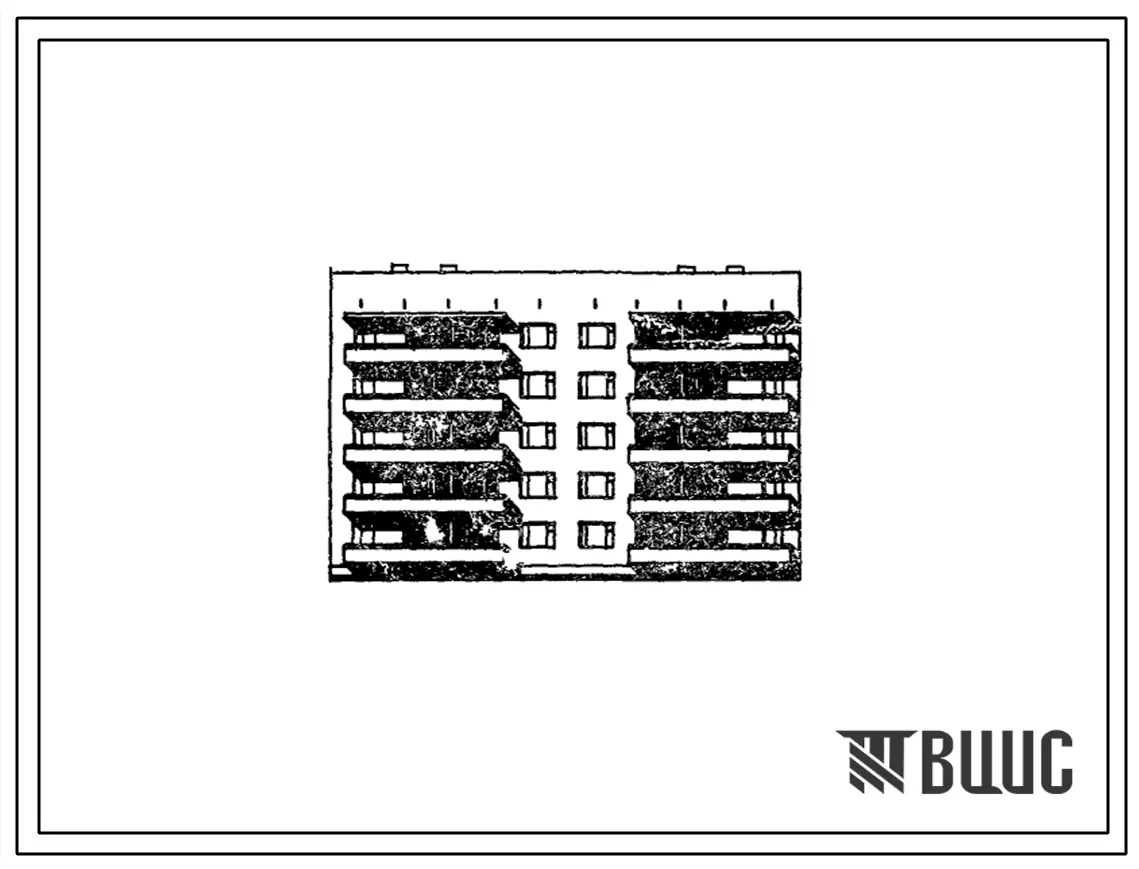 Типовой проект 67-08/78.2 Двойная блок-секция рядовая 5-этажная 20-квартирная 2Б, 3Б-2Б, 3Б