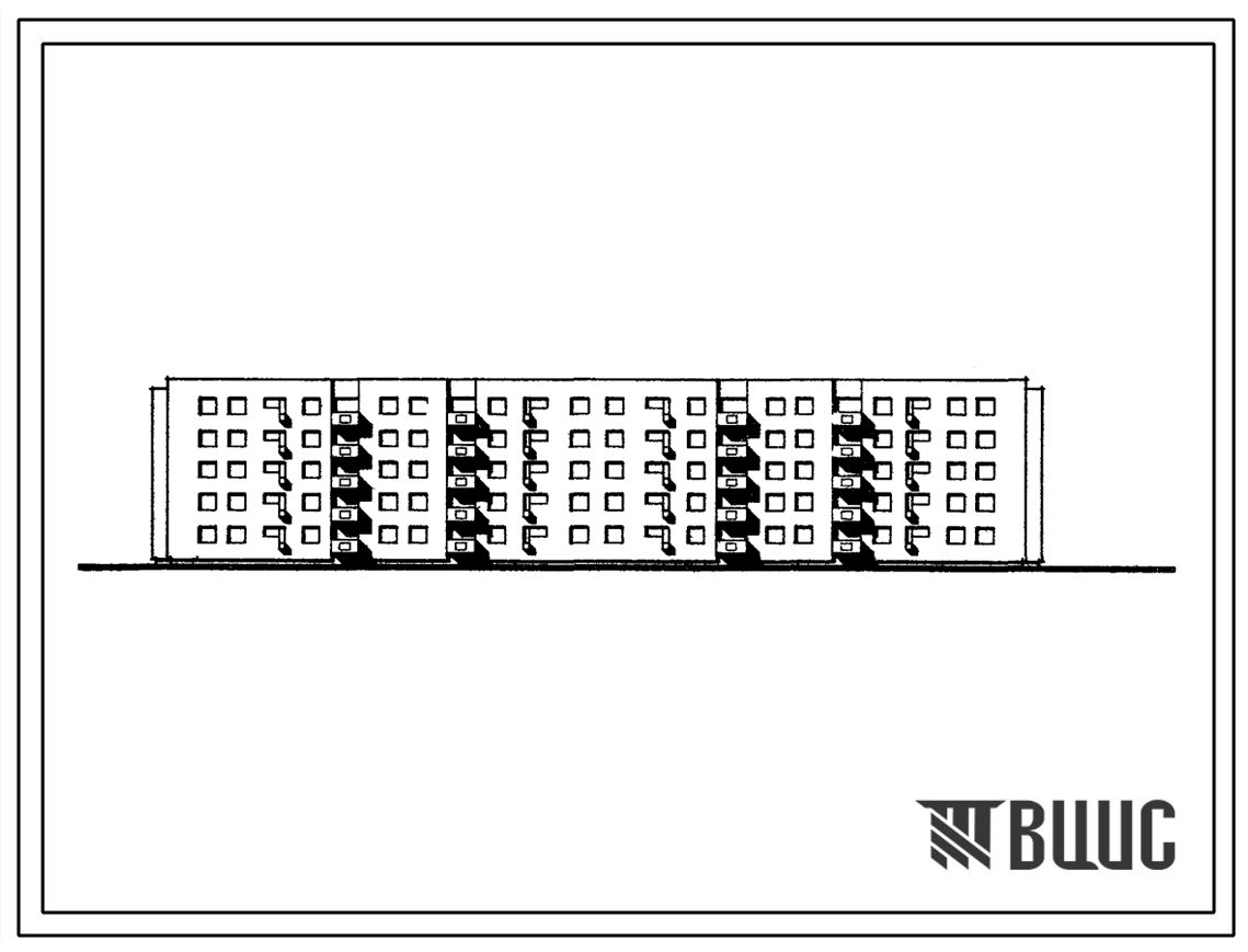 Типовой проект 114-114-14с 5-этажный 4-секционный 60-квартирный дом для строительства в районах с сейсмичностью 8 баллов.