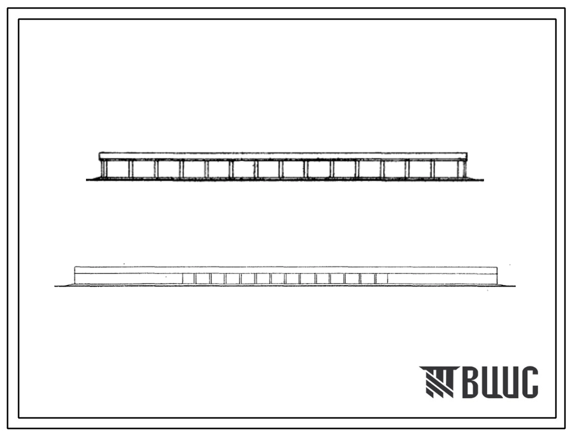 Типовой проект 801-367 Навесы пролетом 9 м для отдыха животных на 250 и 500 скотомест.