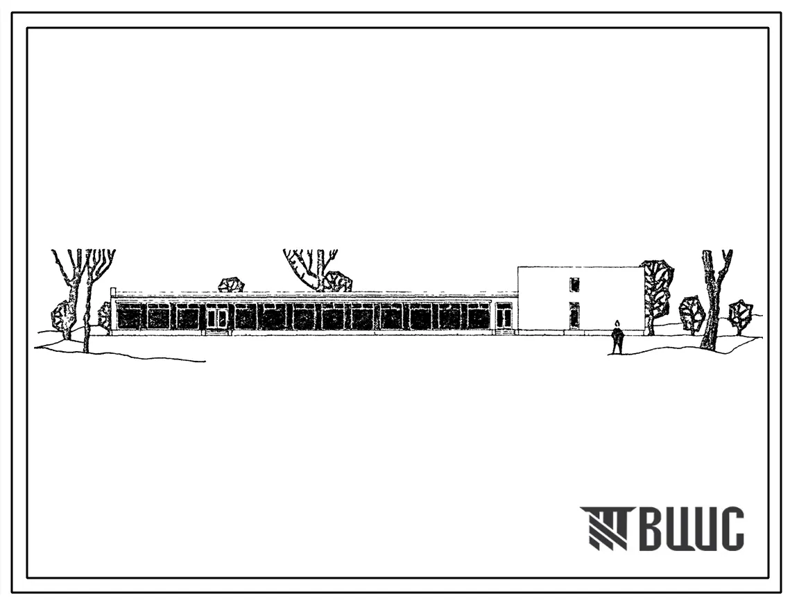 Типовой проект 274-30-24 Торговый центр на 1500-2000 жителей для строительства во 2 строительно-климатической зоне.