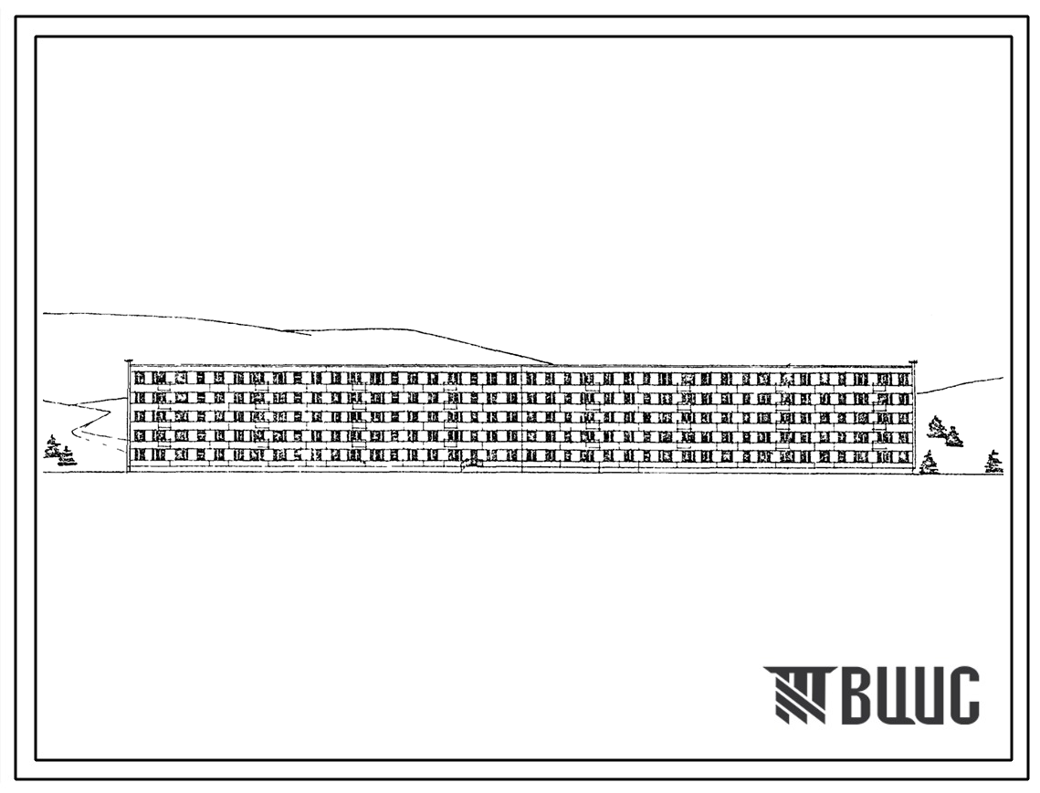 Типовой проект 1-468Б-2  Пятиэтажный восьмисекционный дом на 119 квартир с наружными стеновыми панелями двухрядной разрезки (однокомнатных  19, двухкомнатных  79, трехкомнатных  21). Для строительства во II и III строительно-климатических зонах.