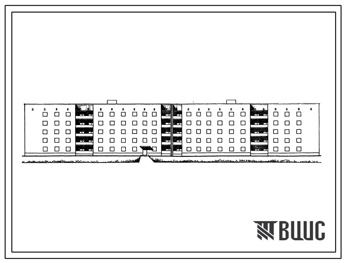 Типовой проект 114-87-1/1 Пятиэтажный шестисекционный жилой дом на 70 квартир (однокомнатных 1Б-11, двухкомнатных 2Б-29, трехкомнатных 3Б-30).