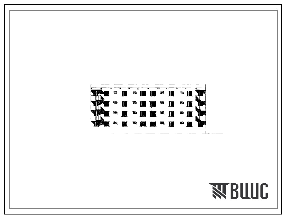 Типовой проект 77-029СП Блок-секция четырехэтажного дома двойная на 16 квартир (трехкомнатных 3Б-8, четырехкомнатных 4Б-8). Для районов с сейсмичностью 7 баллов, 4А и 4Г климатических подрайонах на грунтах 2 типа просадочности.