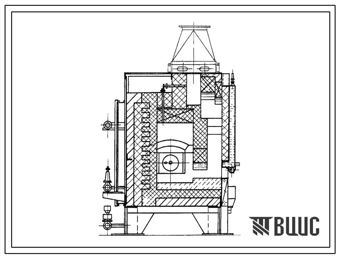 Типовой проект 406-9-161 Печь нагревательная щелевая размерами пода 1,2х0,6 м на газе и мазуте среднего давления.
