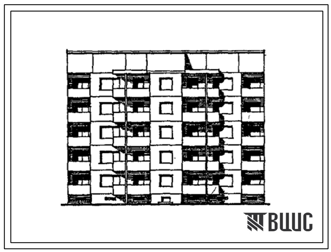 Типовой проект 120-045.13.89 Блок-секция 5-этажная 20-квартирная рядовая-торцевая 1-2-3-3 (для городского строительства в Литовской ССР)