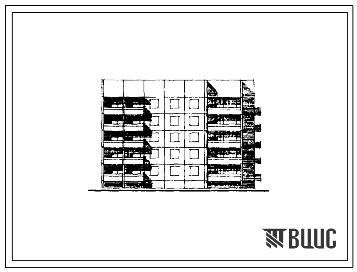 Типовой проект 121.1-094.83 Пятиэтажная блок-секция угловая (угол 90 градусов) на 20 квартир. Для строительства в городах Псков, Тольятти и Московской области