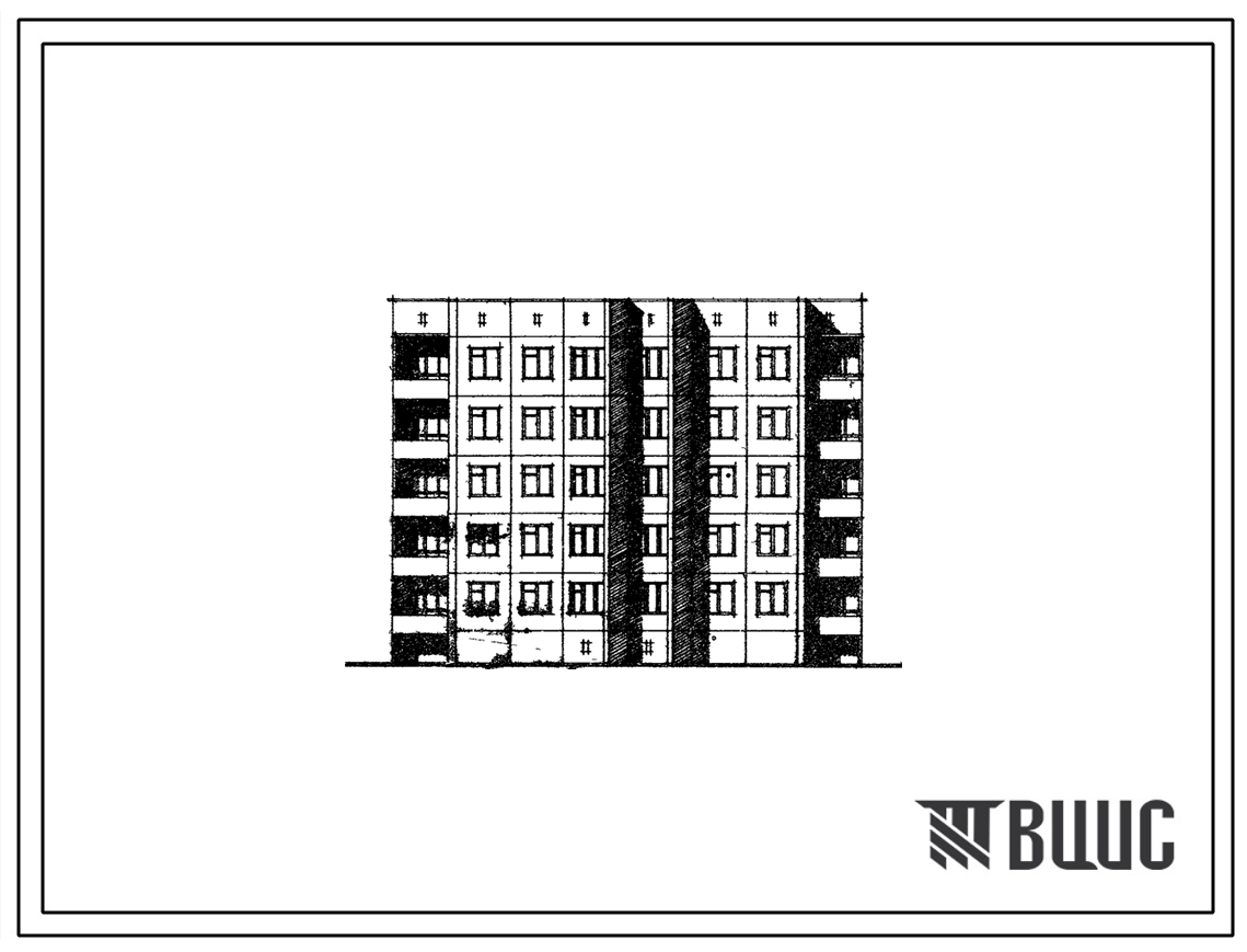 Типовой проект 93-012 Пятиэтажная блок-секция рядовая, с торцовым окончанием на 20 квартир (двухкомнатных 2Б-10, трехкомнатных 3А-10). Для строительства во 2А климатическом подрайоне г.Архангельска