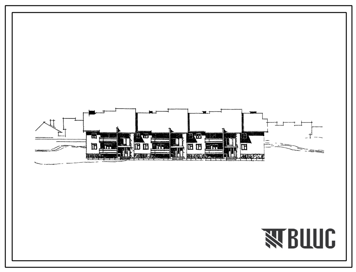 Типовой проект 114-204-5м Двухэтажный трехсекционный жилой дом на 12 квартир (двухкомнатных 2Б-5; трехкомнатных 3А-3, 3Б-2, четырехкомнатных 4Б-2). Для строительства в районах с вечномерзлыми грунтами