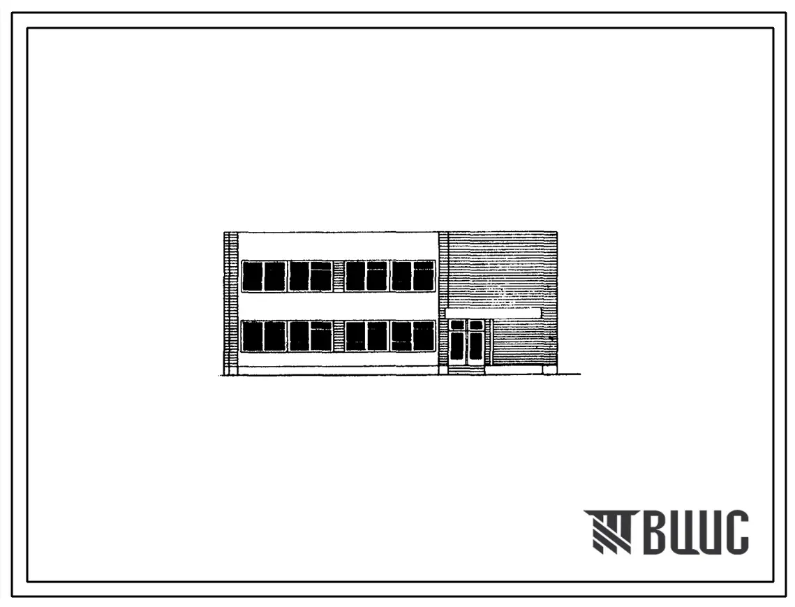 Типовой проект 264-15-9 Сельская библиотека на 50000 томов, для строительства во 2 строительно-климатической зоне. Для сельского строительства.
