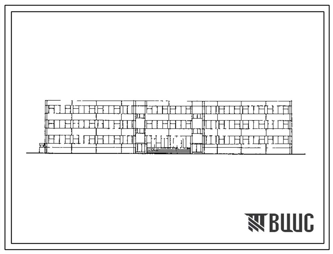 Типовой проект 222-1-474.86 Школа на 18 классов (689-704 учащихся). Здание трехэтажное. Каркас по серии 1.020.1/83. Стены из керамзитобетонных панелей по серии 1.030.1-1.