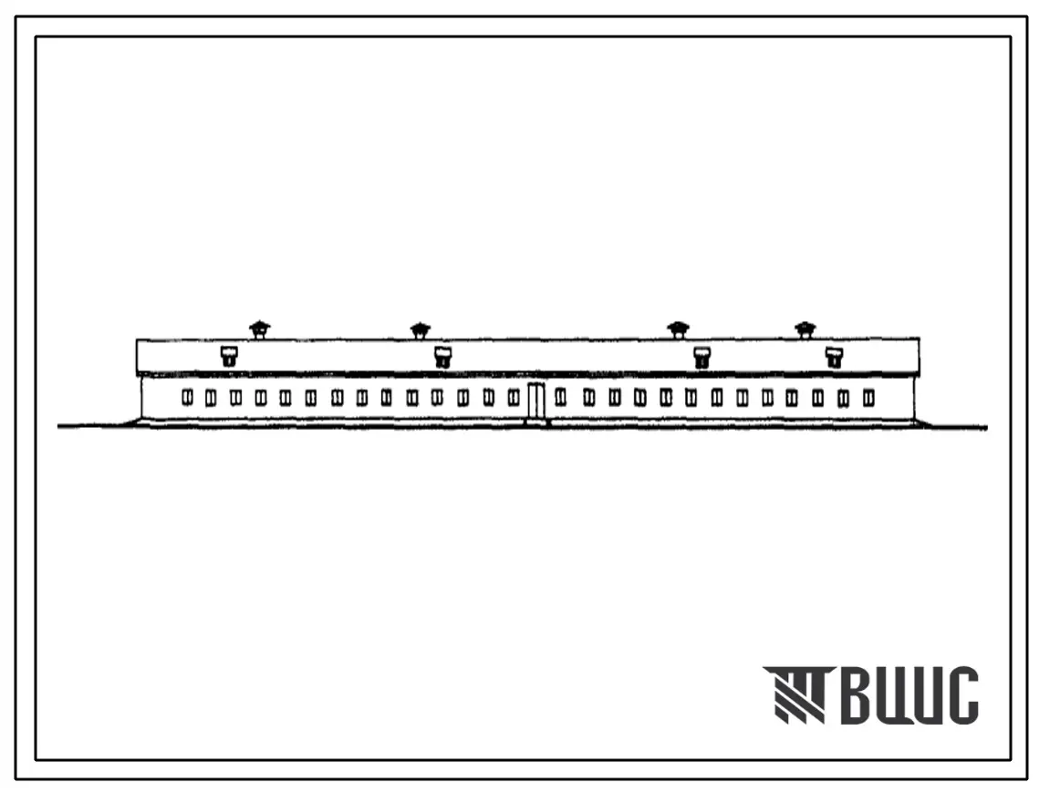 Типовой проект 802-60, тип 1 Свинарник-маточник на 50 племенных свиноматок с кормлением маток и поросят в специальном помещении (для свиноводческих племенных ферм на 50, 100 и 200 основных маток). Для строительства в районах с расчетной наружной температу