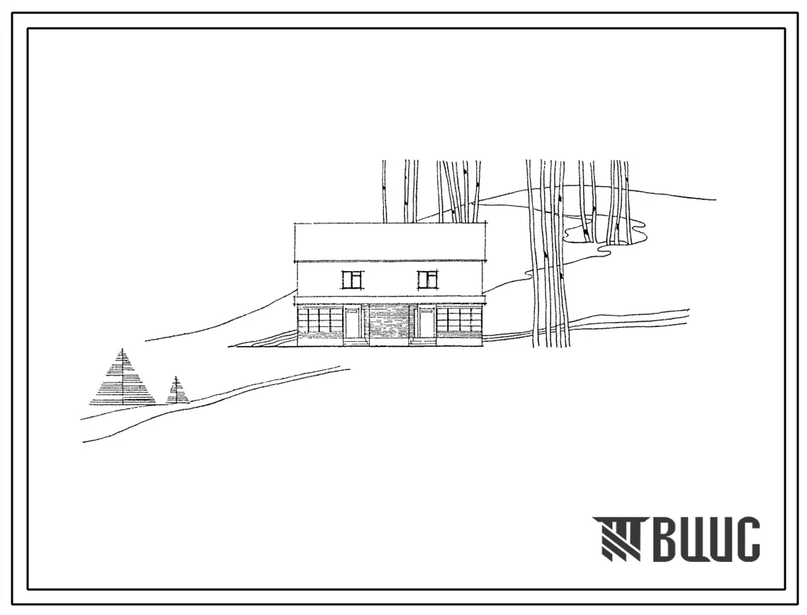 Типовой проект 144-12-55 Двухэтажный двухквартирный жилой дом с трехкомнатными квартирами.