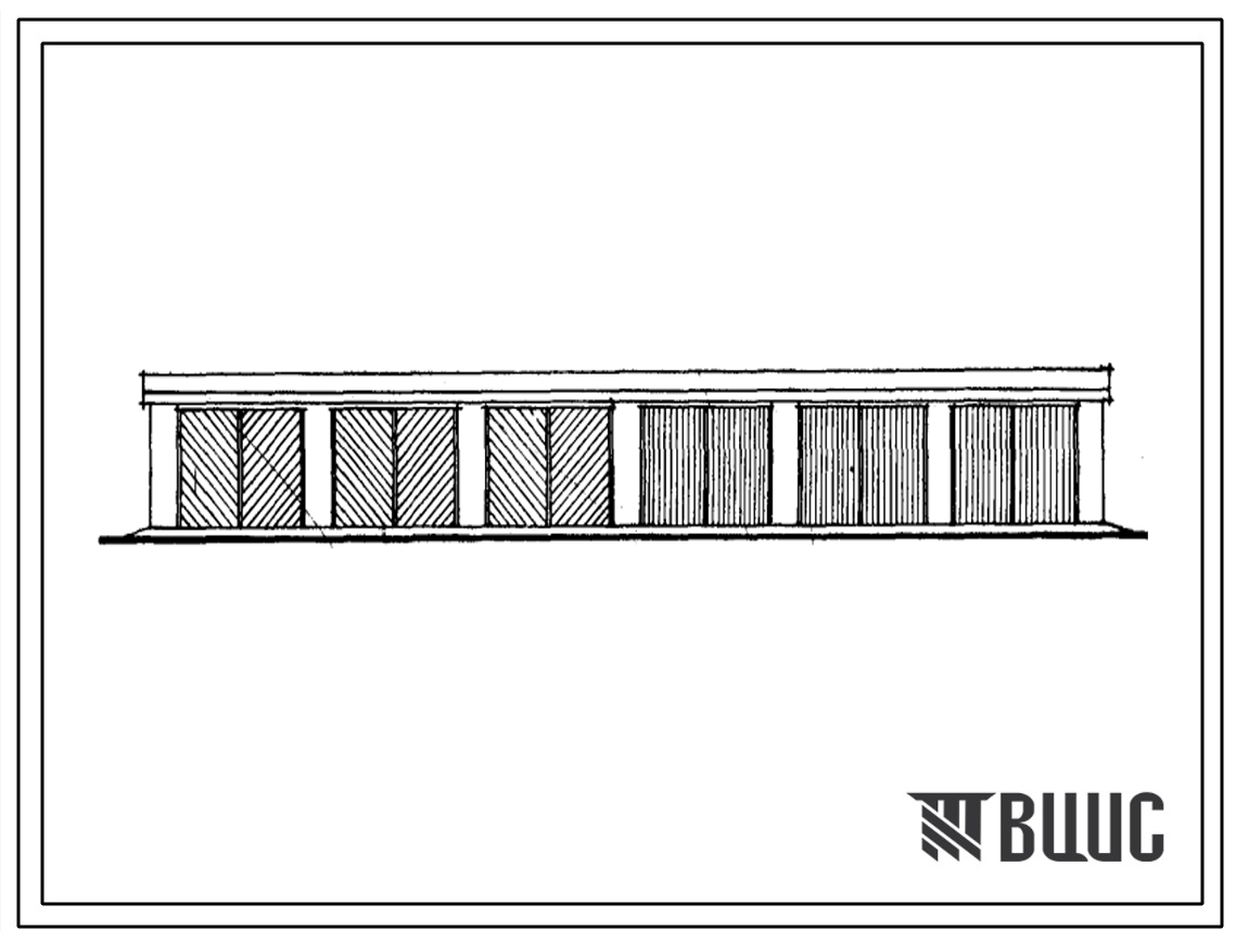 Типовой проект 817-10)68 Сарай на 6 комбайнов.