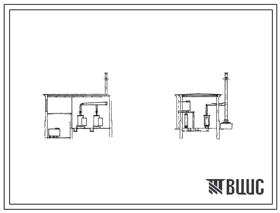Типовой проект 903-1-85 Котельная с 2 котлами Е-04/9Г паропроизводительностью 0,8 т/час. Топливо-природный газ. Теплоноситель-пар.