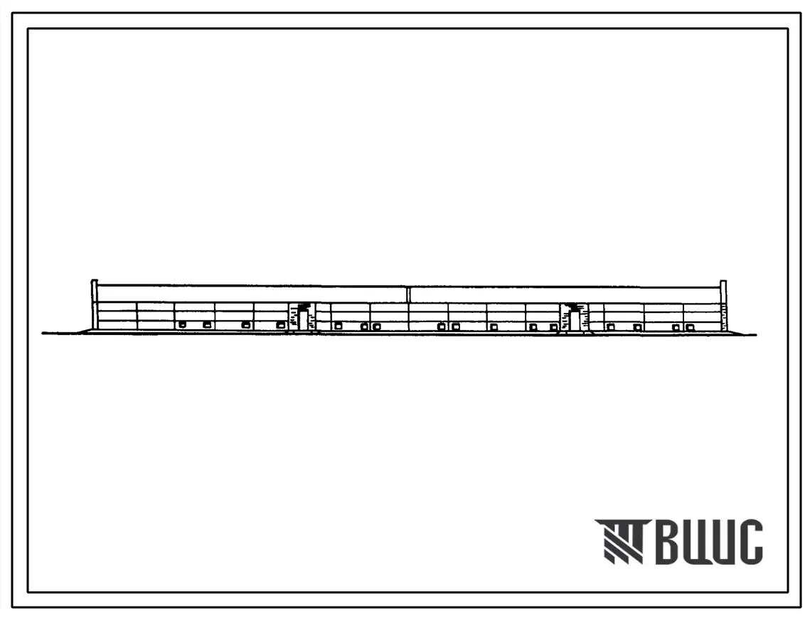 Типовой проект 805-3-49.84 Птичник на 40 тыс. бройлеров с выращиванием на сетчатых полах. Птица содержится с применением комплекта оборудования ЦБК-18. Размеры здания - 18x96 м. Расчетная температура: -20, -30, -40°С. Стены - панельные легкобетонные. Покр