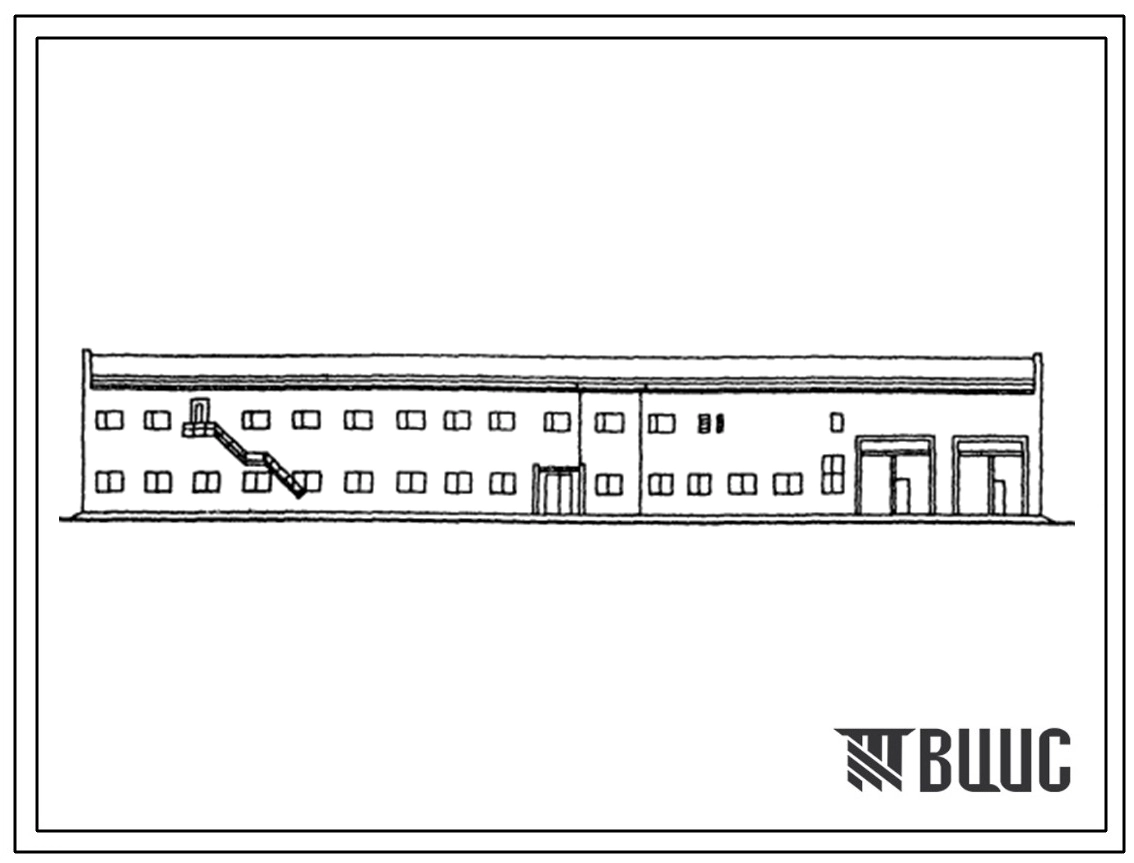 Типовой проект 816-1-68.84 Мастерская ремонтно-технической базы районного объединения «Сельхозхимия» с парком 100 тракторов (кирпичные стены).