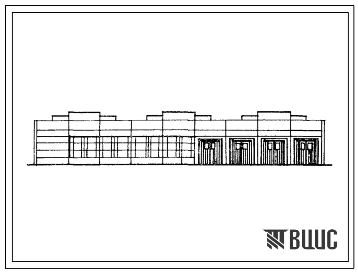 Типовой проект 503-287 Профилакторий для постового обслуживания 300 грузовых автомобилей. Расчетная наружная температура -20, -30, -40 0С. Стены из легкобетонных панелей