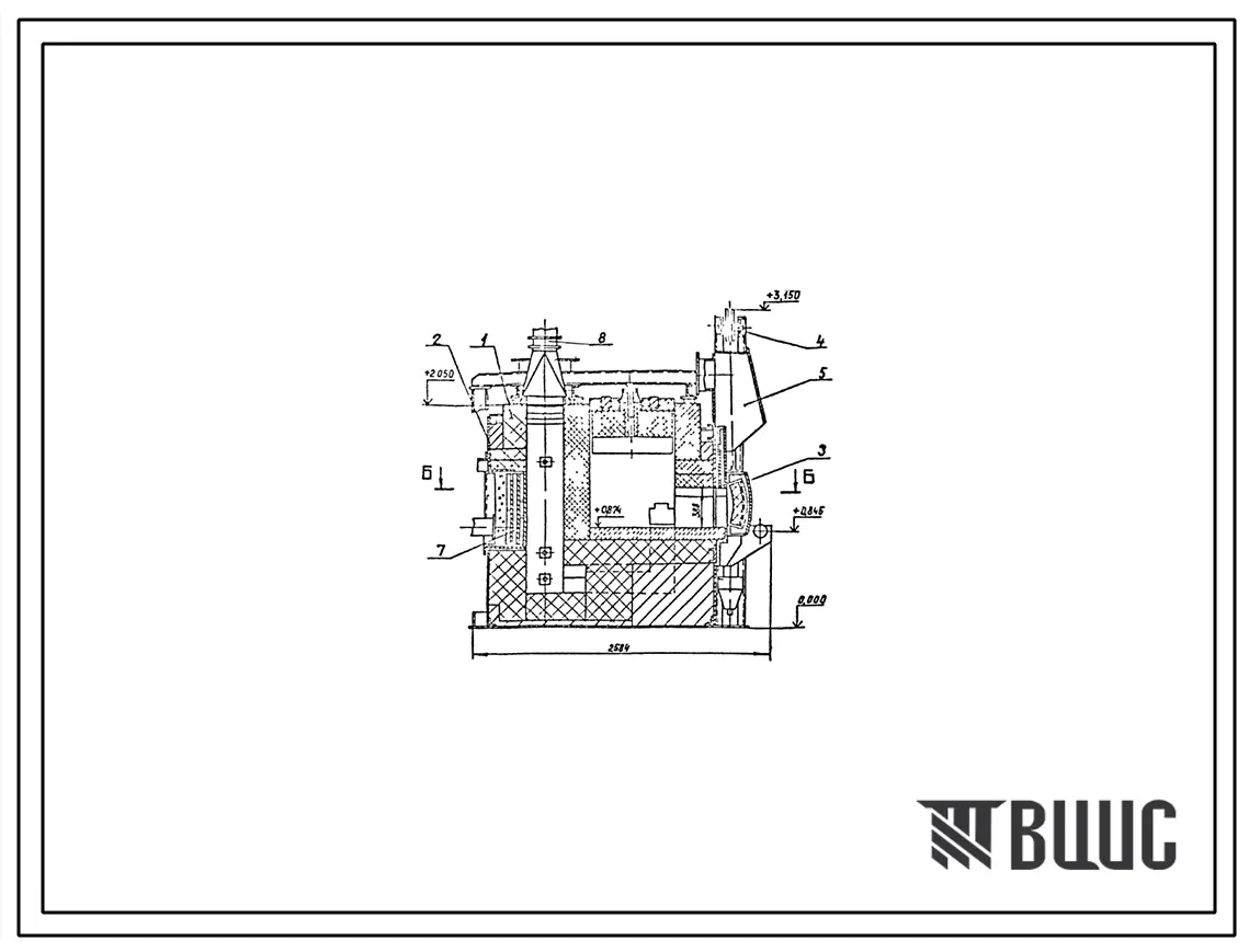 Проект РП11928.01 Печь нагревательная камерная размерами пода 0,93х0,7 м, на газе и дизельном топливе (левая)