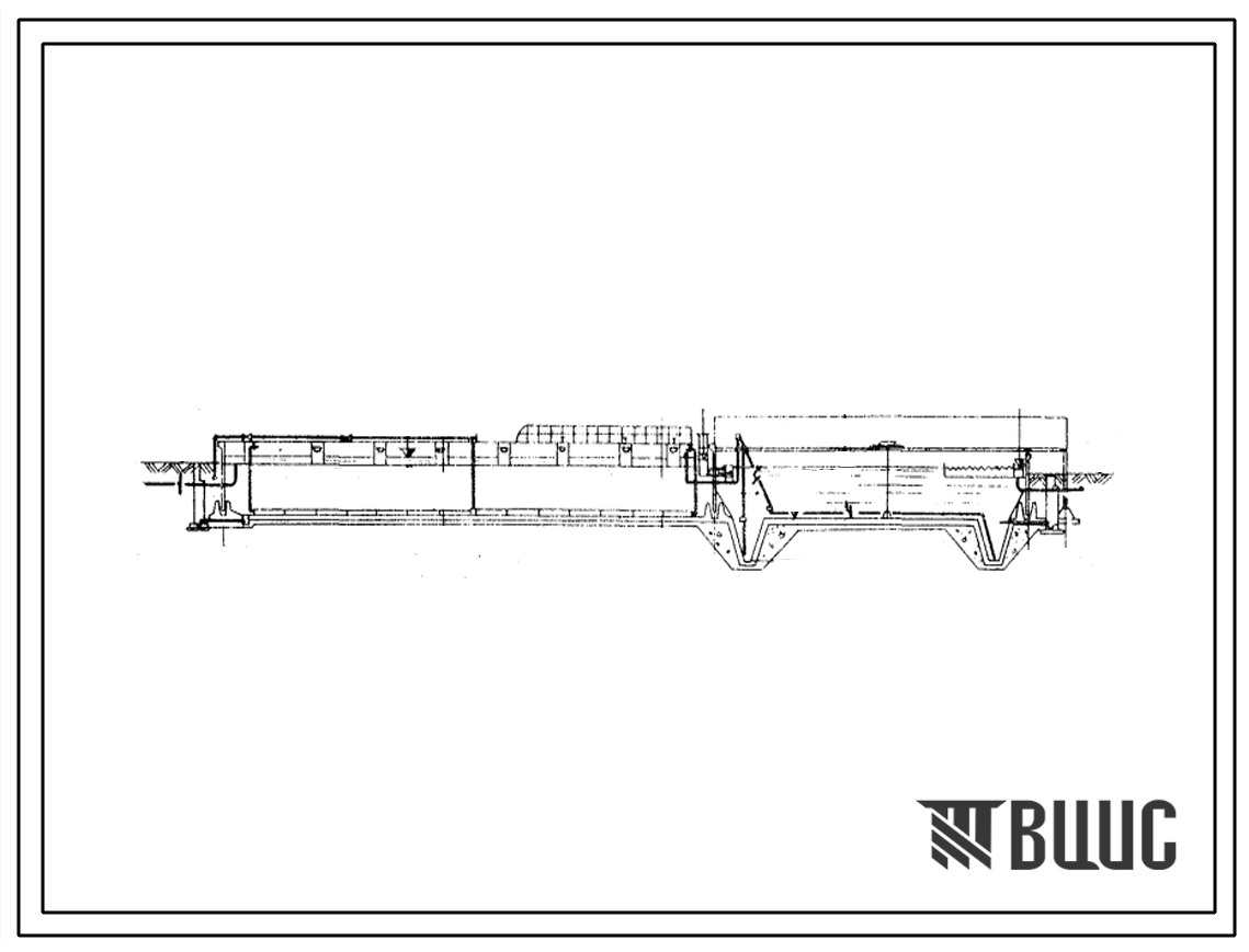 Типовой проект 902-2-246 Блок аэротенки (3 секции) — отстойники вторичные горизонтальные шириной 9 м (6 отделений).