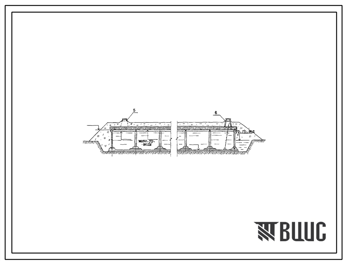 Типовой проект 901-4-63.83 Резервуары для воды прямоугольные железобетонные сборные емкостью от 12 000 до 20 000 м3 (с применением изделий промзданий) проект переведен в DWG