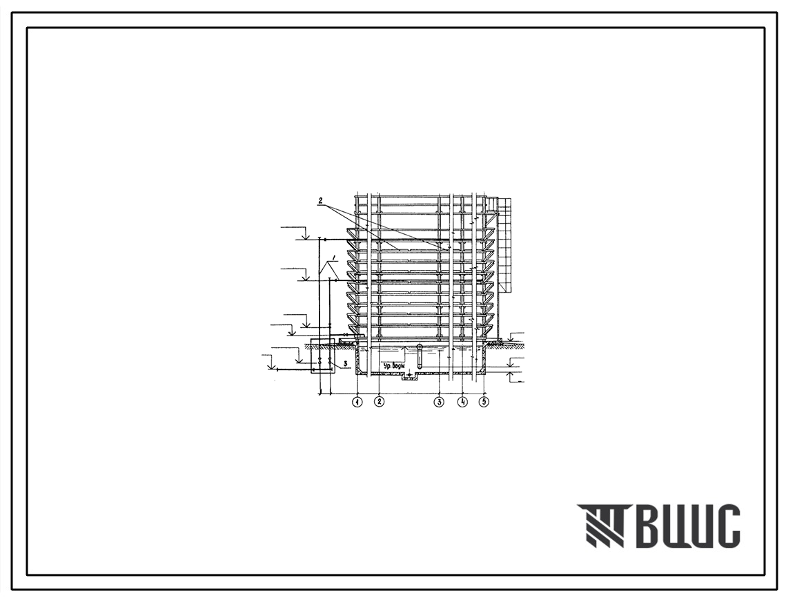 Типовой проект 901-6-79.85 Градирня открытого типа с капельным оросителем площадью 64 м.кв