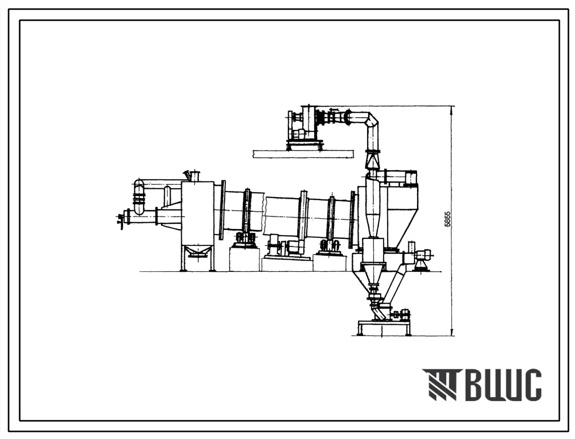 Типовой проект 406-9-235 Сушило барабанное с охлаждением Д=1 м, L=6 м производительностью 4 т/ч на газе для песка