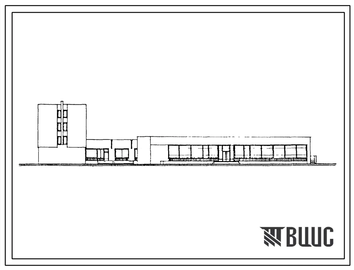 Типовой проект 601-074.89 Районный узел для райцентров с населением до 20 тыс. чел. при населении района до 70 тыс. чел. (РУС-3 – стены в кирпиче)