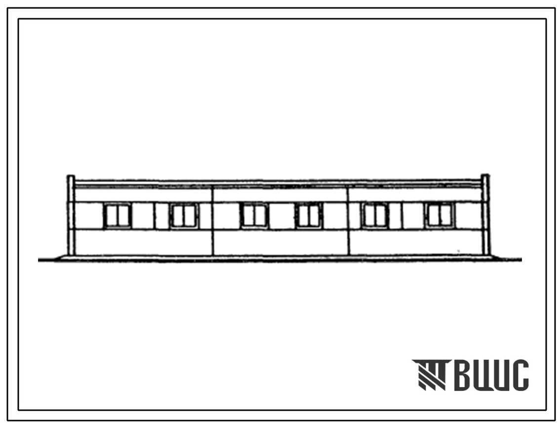 Типовой проект 807-10-104с.13.87 Изолятор на 15 мест для коров. Стены панельные (для Азербайджанской ССР)