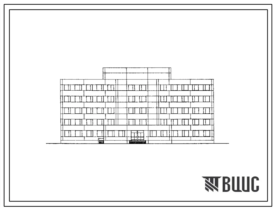 Типовой проект 252-4-56.87 Поликлиника на 380 посещений в смену. Здание одно-, четырех -, пятиэтажное. Каркас по серии 1.020-1/83. Стены из легкобетонных панелей по серии 1.030.1-1.