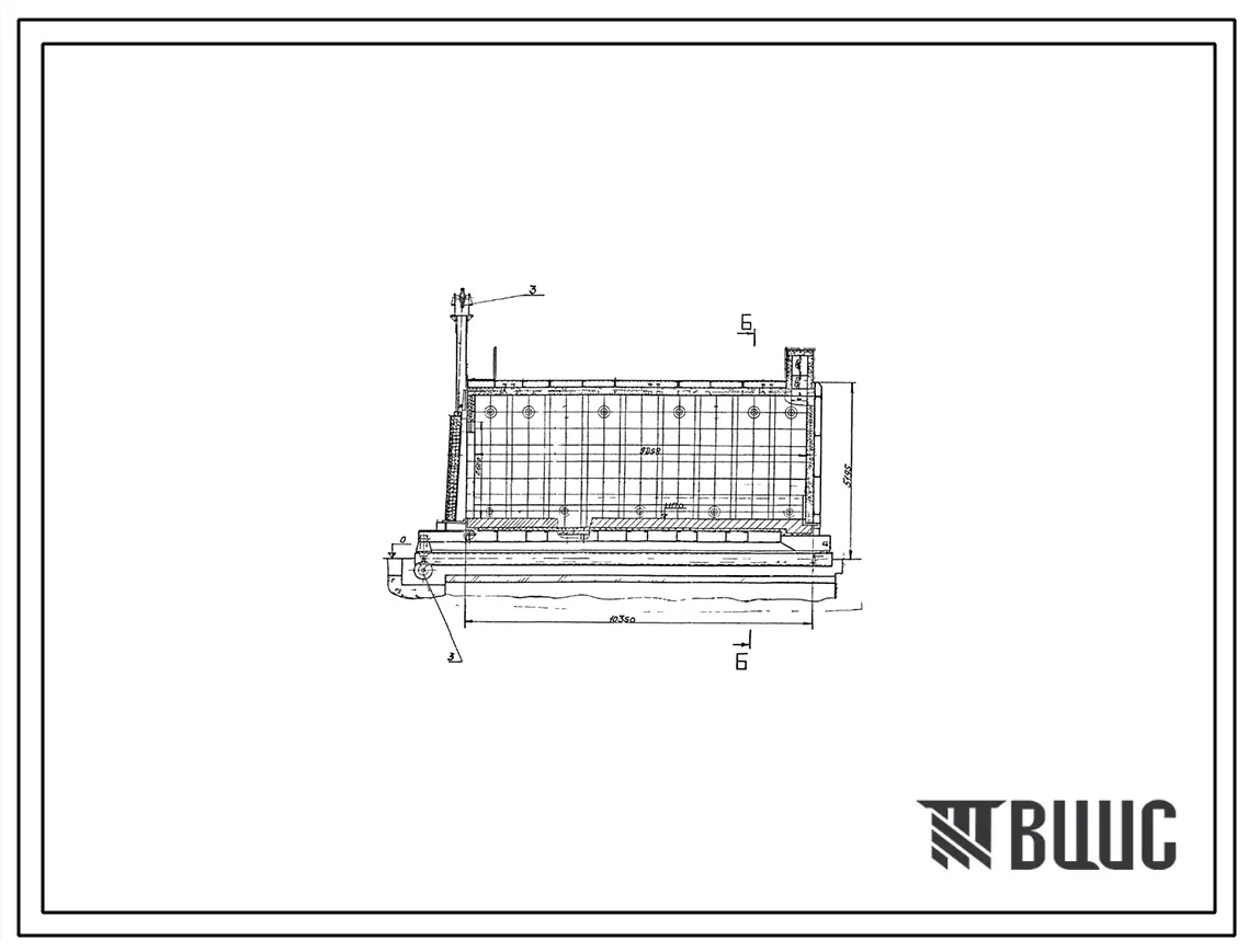 Проект 56445 Печь термическая с выкатным подом размерами пода 3,0х9,9 м, на газе