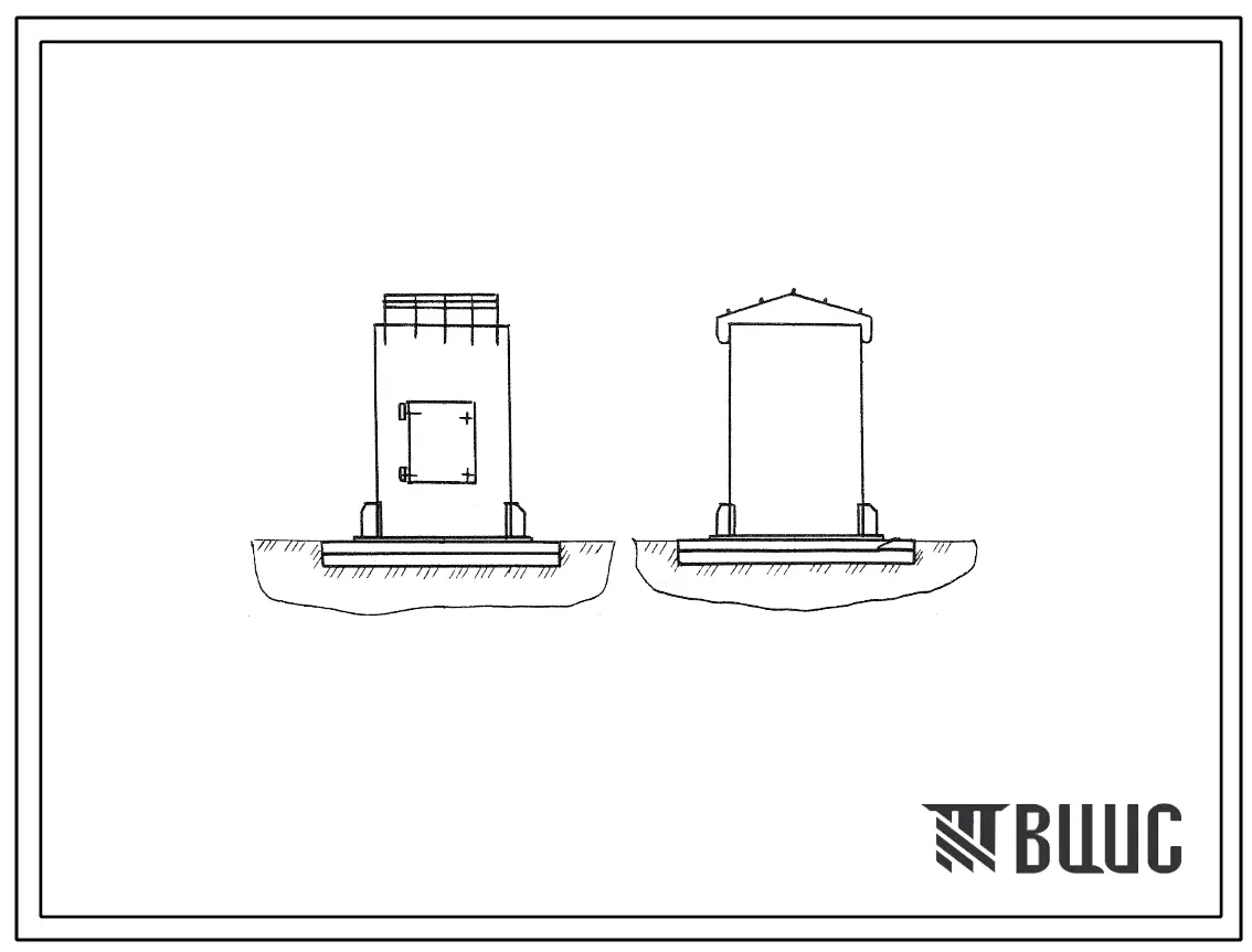 Шифр 848-86 Малогабаритные убежища для защиты дежурных операторов. Конструкция из стали.