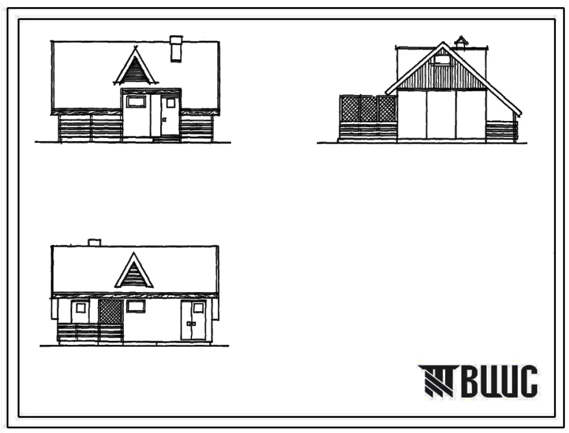 Типовой проект 196-000-221.83 Хозяйственный постройки для жилых домов усадебного типа сборно-щитовой конструкции. Для строительства в сельской местности Белорусской ССР.
