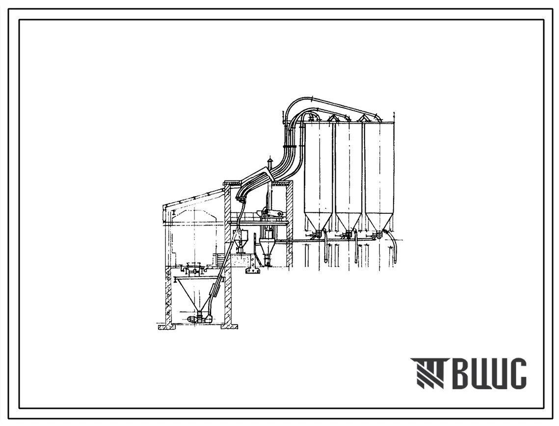 Типовой проект 409-29-63 Автоматизированный прирельсовый склад цемента вместимостью 720/480 т