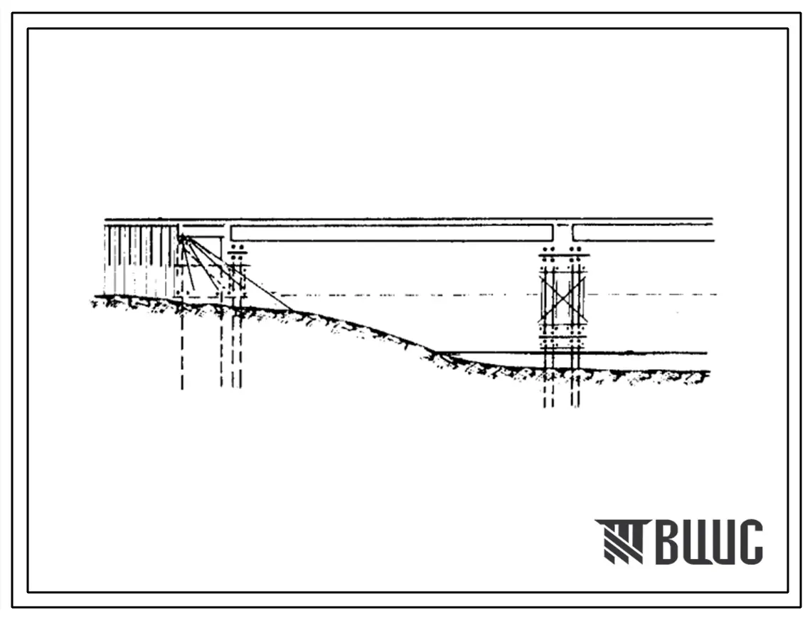Серия 3.503-6 Инвентарные пролетные строения длиной 12, 15, 18 м из металлических прокатных балок и опоры под них для мостов на автомобильных лесовозных дорогах. Материалы для проектирования.