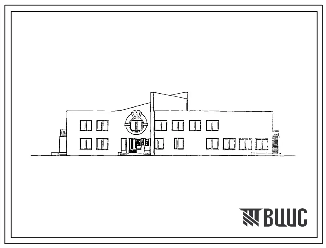 Типовой проект 214-1-267.83 Детские ясли-сад на 140 мест. Здание двухэтажное. Стены из кирпича.