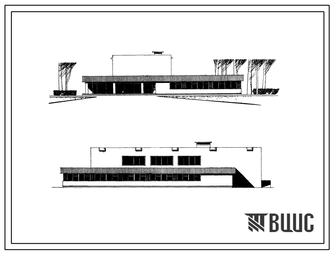 Типовой проект 264-12-3/69 Клуб со зрительным залом на 400 мест для строительства во 2 и 3 строительно-климатических зонах.